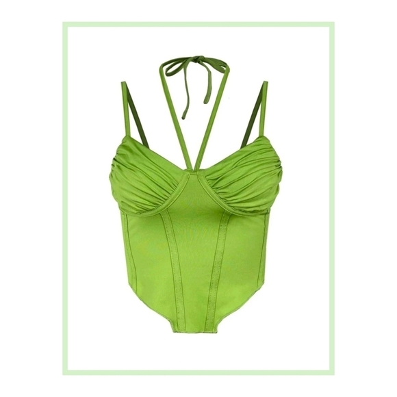 Shein Lime Green Crop Top, L - Picture 1 of 4